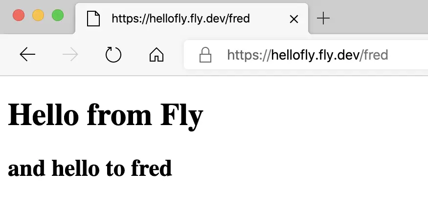 Hello from Fly Screenshot