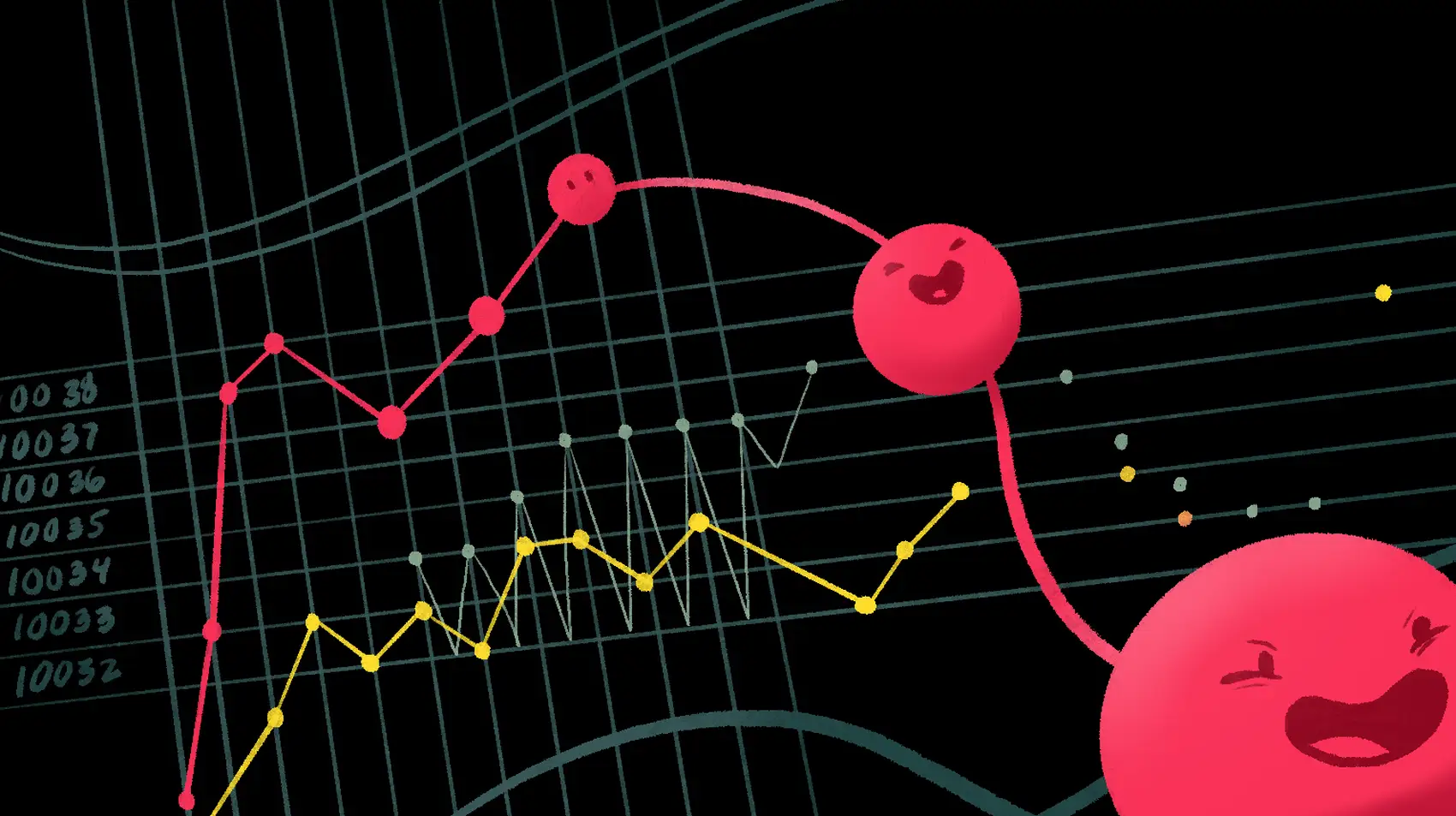 happy little graphs, graphing themselves merrily