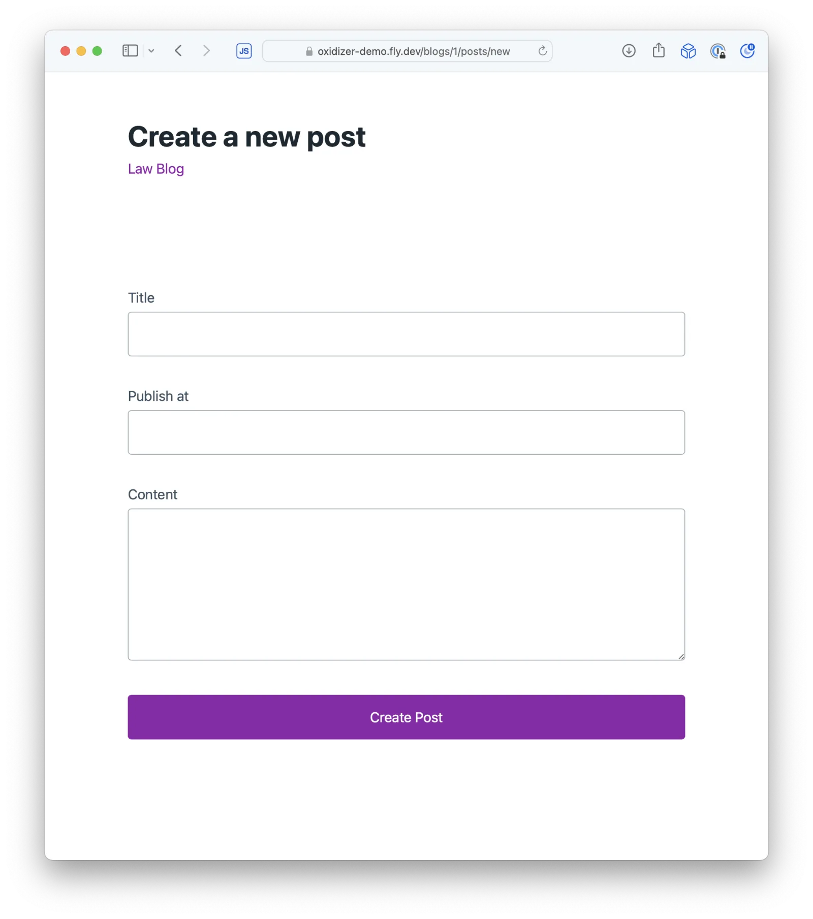 Screenshot of a blog post generated by Phlex components
